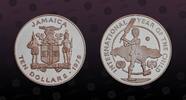 JAMAICA 10 Dollars JAMAICA, KM# 80 , Silver, 10 Dollars , 1979, Proof, Subject: I.Y.C. Coin in excellent condition! -