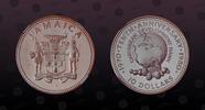JAMAICA 10 Dollars JAMAICA, KM# 87 , Silver, 10 Dollars , 1980, Proof , 10th Anniversary of Caribbean Development Bank. Coin is undergraded by NGC. -