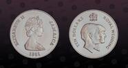 JAMAICA 10 Dollars JAMAICA, KM# 92 , Silver, 10 Dollars , 1981, Proof, Royal Wedding - Prince Charles and Diana. Coin in excellent condition! -