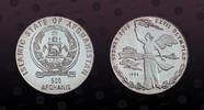 AFGHANISTAN 500 Afghanis AFGHANISTAN, KM# 1036a , Silver, 500 Afghanis , 1998, Proof, Olympics - Sydney 2000 - Winged Goddess bearing torch, Greek temple -