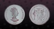 JAMAICA 10 Dollars JAMAICA, KM# 133 , Silver, 10 Dollars , 1987, Proof, 25th Anniversary of Independence. Scarce coin in Superb Gem Proof condition -