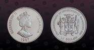 JAMAICA 25 Dollars JAMAICA, KM# 130 , Silver, 25 Dollars, 1987, Proof, 25th Anniversary of Independence. Comes with Original Mint capsule! Coin in -