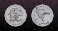 JAMAICA 25 Dollars JAMAICA, KM# 142 , Silver, 25 Dollars , 1990, Proof, Soccer World Championship - Soccer player. Coin in excellent condition! -
