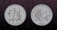 JAMAICA 10 Dollars JAMAICA, KM# 168 , Silver, 10 Dollars, 1994, Proof, Ernest Hemingway. Coin housed in Original Mint capsule! Coin in excellent c -