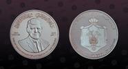 JORDAN 10 Dinars JORDAN, KM# 88 , Silver, 10 Dinars, AH1430-2009, Proof, Accession - 10th Anniversary. Coin housed in Original Mint capsule! Coin -