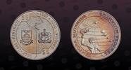 KIRIBATI 5 Dollars KIRIBATI , KM# 22 , Silver, 5 Dollars, 1997, Proof, Tempora Mutantur. Two coins in one! Samoa - Athlet with a torch / Kiribati - -