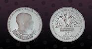 MALAWI 10 Kwacha MALAWI, KM# 18 , Silver, 10 Kwacha, 1985, Proof, 20th Anniversary - Reserve Bank. Coin in excellent condition! -