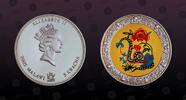 MALAWI 5 Kwacha MALAWI, KM# 49 , Silver Plated Copper-Nickel, 5 Kwacha, 2005, Prooflike, Asian Zodiac Animals - Mulricolored Snake. Coin in exce -