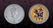 MALAWI, KM# 51 , Silver Plated Copper-Nickel, 5 Kwacha, 2005, Prooflike, Asian Zodiac Animals - Mulricolored Goat. Coin in excel