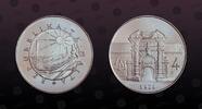 MALTA 4 Pounds MALTA, KM# 41 , Silver, 4 Pounds, 1976, Mint Strike, Fort Manoel Gate. Coin in excellent condition! -