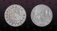 MALTA 5 Pounds MALTA, KM# 53 , Silver, 5 Pounds, 1981, Proof, Subject: UNICEF. Coin in excellent condition! -