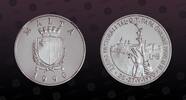 MALTA 5 Liri MALTA, KM# 90 , Silver, 5 Liri, 1990, Proof, Papal Visit. NGC Scratch Resistant Holder! Coin comes with Original Mint capsule as -