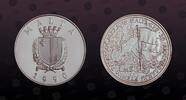 MALTA 5 Liri MALTA, KM# 91 , Silver, 5 Liri, 1990, Proof, Entry of Malta to European Economic Community. Coin in excellent condition! -