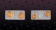 MALTA 5 Liri MALTA, KM# 114 , Silver, 5 Liri, 2000, Proof, Millennium - Two ancient coin designs, gold plated, and Malta island map. Shape: R -