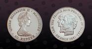 MAURITIUS 10 Rupees MAURITIUS , KM# 46a , Silver, 10 Rupees, 1981, Proof, Wedding of Prince Charles and Lady Diana. Coin in excellent condition! -