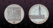 AUSTRIA 100 Schilling AUSTRIA, KM# 2927 , Silver, 100 Schilling , 1976, Proof, Winter Olympics - Innsbruck. Rev. Building and Olympic rings. Coin in e -
