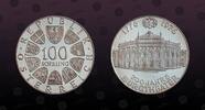 AUSTRIA 100 Schilling AUSTRIA, KM# 2930 , Silver, 100 Schilling , 1976, Proof, 200th Anniversary - Burgtheater. Coin in excellent condition! -