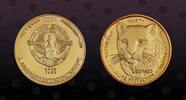 NAGORNO-KARABAKH , KM# 19a , Silver, 1000 Drams, 2004, Proof, Wildlife Protection - Leopard. Gold Plated. Scarce and very popula