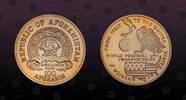 AFGHANISTAN 100 Afghanis AFGHANISTAN, KM# 1014 , Copper-Nickel, 100 Afghanis, 1990, Proof, World Soccer Championship - Italy to U.S.A. Coin in excellent -