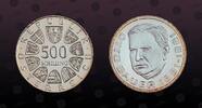 AUSTRIA 500 Schilling AUSTRIA, KM# 2953 , Silver, 500 Schilling , 1981, Proof, 100th Anniversary - Birth of Otto Bauer. Coin housed in Original Mint C -
