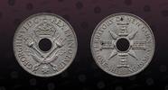 NEW GUINEA 1 Shilling NEW GUINEA , KM# 8 , Silver, 1 Shilling, 1938, Mint Strike, Nice silver coin! -