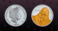 NEW ZEALAND , KM# 164 , Silver, 1 Dollar, 2005, Proof, King Kong. Nice silver proof coin in excellent condition! Coin housed in