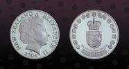 NEW ZEALAND , KM# 290 , Silver, 1 Dollar, 2006, Proof, 80th Birthday of Queen Elizabeth II. Comes with a New Zealand Post Offic
