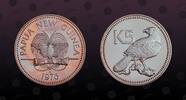 PAPUA-NEW GUINEA 5 Kina PAPUA-NEW GUINEA , KM# 7a , Silver, 5 Kina , 1976, Proof, New Guinea Eagle. Coin in excellent condition! -