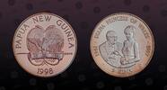 PAPUA-NEW GUINEA 5 Kina PAPUA-NEW GUINEA , KM# 48 , Silver, 5 Kina , 1998, Proof, Diana and Bishop Tutu. Scarce type. Coin in excellent condition! -