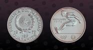 PARAGUAY, KM# 33 , Silver, 150 Guaranies, 1972, Proof, Munich Olympics - Broad jumper. Very rare silver proof coin! Seldom seen