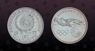 PARAGUAY 150 Guaranies PARAGUAY, KM# 36 , Silver, 150 Guaranies, 1972, Proof, Munich Olympics - High jumper. Very rare silver proof coin! Seldom seen o -