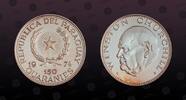 PARAGUAY 150 Guaranies PARAGUAY, KM# 116 , Silver, 150 Guaranies, 1974, Proof, Winston Churchill - bust left. Coin in excellent condition! -