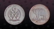 SAHARAWI ARAB DEMOCRATIC REPUBLIC 500 Pesetas SAHARAWI ARAB DEMOCRATIC REPUBLIC , KM# 11 , Silver, 500 Pesetas, 1993, Proof, Defence of Nature - Elephant. Coin in excellent -