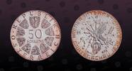 AUSTRIA 50 Shilling AUSTRIA, KM# 2919 , Silver, 50 Shilling , 1974, Proof, International Flower Show. Coin in excellent condition! -