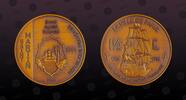 SAINT MARTIN (French Antilles) 1-1/2 Euro SAINT MARTIN (French Antilles), X# E13 , Brass, 1-1/2 Euro, 2004, Proof, Sailing ship - La Ville De Paris, 1764-1782. Very rare -