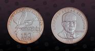 SENEGAL 150 Francs SENEGAL, KM# 6 , Silver, 150 Francs, 1975, Mint Strike, 25th Anniversary of Eurafrique Program Rev. Leopold Sedar Senghor. Coin -