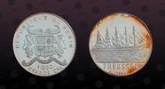 BENIN 1000 Francs BENIN, KM# 7 , Silver, 1000 Francs , 1993, Proof, Sailing ship Preussen. Coin in excellent condition! -