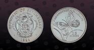 SEYCHELLES 25 Rupees SEYCHELLES, KM# 74 , Silver, 25 Rupees, 1994, Proof, Endangered Wildlife - Milkweed Butterfly. Coin in excellent condition! -