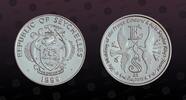 SEYCHELLES 25 Rupees SEYCHELLES, KM# 110 , Silver, 25 Rupees, 1999, Proof, Marriage of Prince Edward and Miss Sophie Rhys-Jones. Scarce coin in excel -