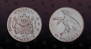 SINGAPORE 10 Dollars SINGAPORE, KM# 9.1 , Silver, 10 Dollars , 1972, Proof, Eagle. Obv. Legend: SINGAPORE inverted. Coin in excellent condition! -