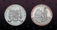 BENIN 1000 Francs BENIN, KM# 13 , Silver, 1000 Francs , 1995, Proof, 32 Years of Independence. Coin in excellent condition! -
