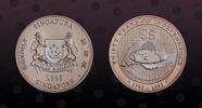 SINGAPORE 5 Dollars SINGAPORE, KM# 150a , Silver, 5 Dollars , 1995, Proof, 30 Years of Independence. Coin in excellent condition! -
