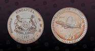 SINGAPORE 5 Dollars SINGAPORE, KM# 151a , Silver, 5 Dollars , 1997, Proof, Singapore Airlines. Coin in excellent condition! -