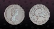TURKS & CAICOS ISLANDS 1 Crown TURKS & CAICOS ISLANDS , KM# 64a , Silver, 1 Crown, 1988, Proof, World Wildlife Fund 25th Anniversary - Iguana. Coin in excellen -