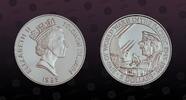 SOLOMON ISLANDS , KM# 62 , Silver, 5 Dollars, 1995, Proof, McAtrhur accepting Japanese surrender. Coin in excellent condition!