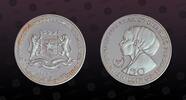 SOMALIA, KM P1 , Silver, 150 Shillings, 1983, Proof, I.Y.D.P. Silver Piefort. Very Rare. Double Thickness. 56,56 grams. Coin in