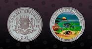 SOMALIA, X# 34 , Silver, 25 Dollars, 1998, Proof, Marine Life Protection - Multicolor Ocean fish scene. Very rare silver proof
