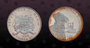 BENIN 1000 Francs BENIN, KM# 39 , Silver, 1000 Francs , 1999, Proof, Johannes Gutenberg (1397-1468). Coin in excellent condition! -