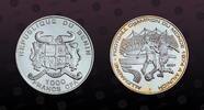 BENIN 1000 Francs BENIN, KM Unlisted , Silver, 1000 Francs , 2001, Proof, FIFA 1974 Munich. Coin in excellent condition! -