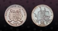 BENIN 1000 Francs BENIN, KM Unlisted , Silver, 1000 Francs , 2002, Proof, Klaus Stortebeker. Scarce. Coin in excellent condition! -